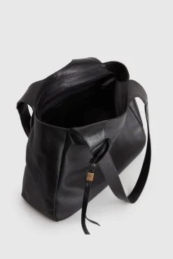 Clara Leather Charm Tote Bag