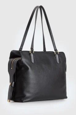 Clover Leather Work Tote Bag