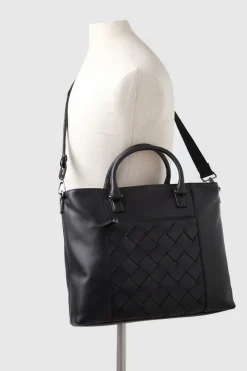 Dominic Leather Weave Tote Bag