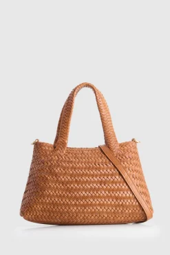 Elise Leather Weave Shopper Bag