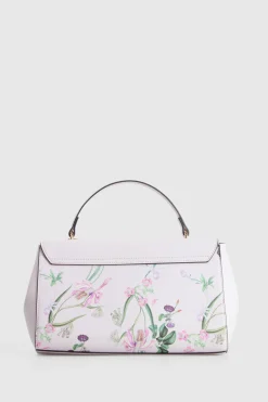 Iris Floral Top Handle Bag