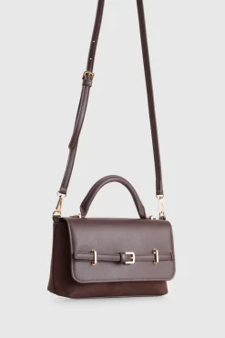 Lana Suede Top Handle Bag
