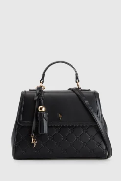 Logo Emboss Top Handle Bag