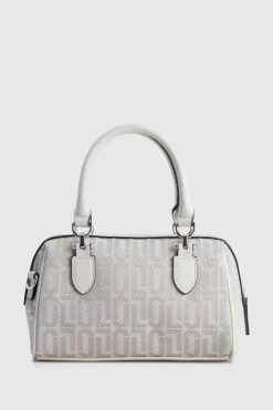 Logo Jacquard Barrel Bag