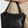 Maya Leather Buckle Tote Bag