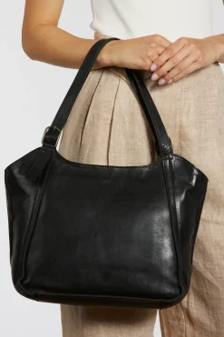 Maya Leather Buckle Tote Bag