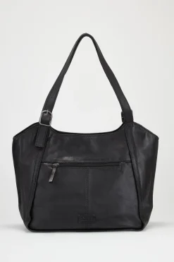 Maya Leather Buckle Tote Bag