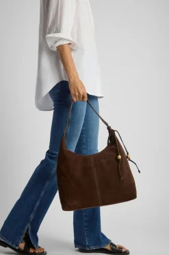 Nina Leather Suede Hobo Bag