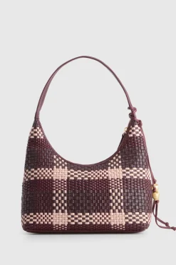 Nina Leather Weave Hobo Bag