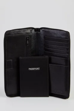 RFID Leather Passport Wallet