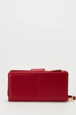 RFID Leather Zip Around Wallet