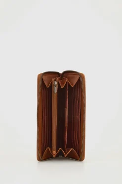 RFID Palma Leather Zip Wallet